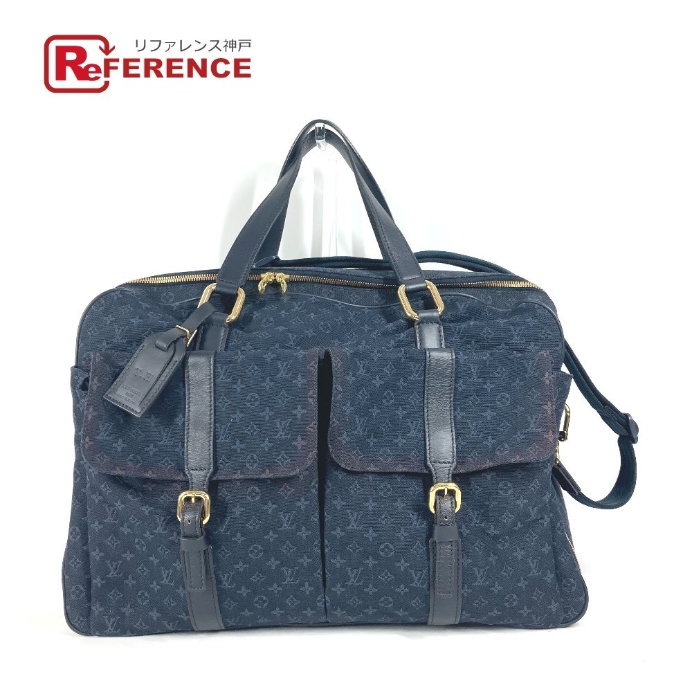 Louis Vuitton Monogram Claudine Travel Bag Navy Blue shoulder Bag